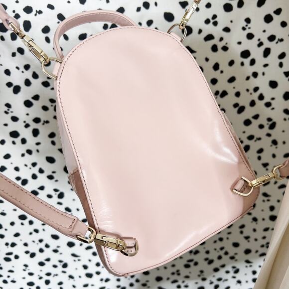 Kate Spade | Watson Lane Merry Pink Silk Velvet Leather Crossbody Mini Backpack - Picture 9 of 15